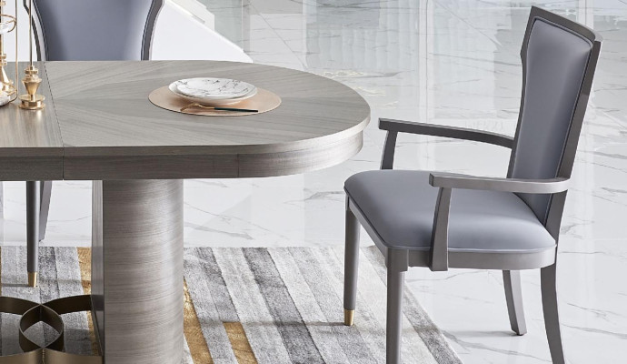 Silla Conjunto de diseño Asiento Acolchado Muebles de lujo Sillas de respaldo Silla de madera Comedor