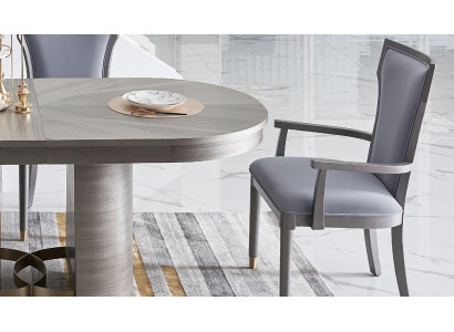 Silla Conjunto de diseño Asiento Acolchado Muebles de lujo Sillas de respaldo Silla de madera Comedor
