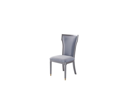 Silla de comedor de madera con asiento acolchado, mobiliario italiano, silla de respaldo.
