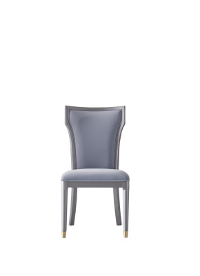 Silla de comedor de madera con asiento acolchado, mobiliario italiano, silla de respaldo.