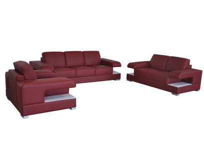 Sofá de cuero sofá conjunto de muebles de salón conjunto de diseño moderno sofá conjunto de 3 + 2 + 1 G8028D
