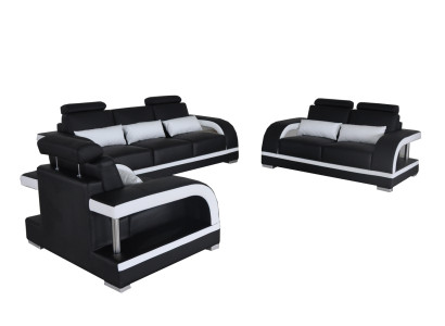 3+2+1 Conjunto de sofás de cuero, sofá, sofás, sofá de lujo de paisaje urbano
