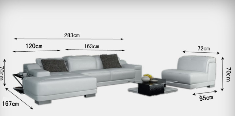 Sofá de cuero Sofá Sofá sofá sofá sofá de la esquina + sillón diseño de juego de muebles + K5002D.