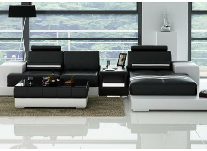 Sofá de cuero Sofá de esquina Sofá Sofá de diseño Asiento Acolchado Conjunto de muebles para el hogar 2725B