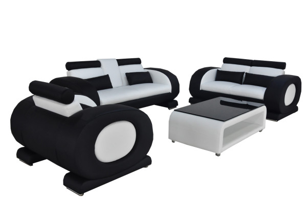 Sofá con asientos de cuero con USB, set completo de 3+2+1, conjunto moderno de tapicería de diseñador nuevo.