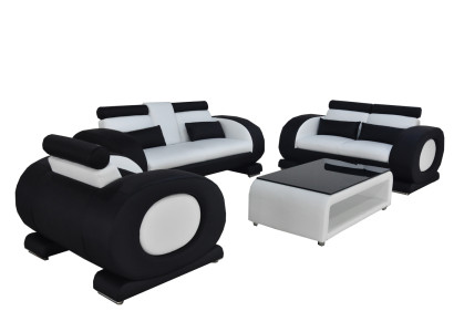 Sofá con asientos de cuero con USB, set completo de 3+2+1, conjunto moderno de tapicería de diseñador nuevo.