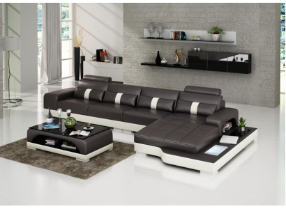 Descubre la comodidad y el estilo con nuestro moderno sofá esquinero acolchado en forma de L.