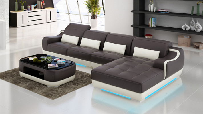 Descubre nuestro encantador nuevo sofá esquinero en forma de L para un ambiente de vida con estilo.