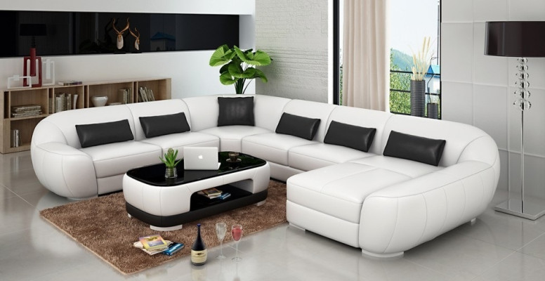 Moderno sofá de cuero + USB, sofá esquinero paisaje de sala, cojín de asiento conjunto de sofá nuevo.