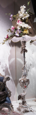 Lámpara de pie de lujo de madera real Lámpara de pie Lámpara Lámparas Pájaros.