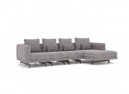 Sofá esquinero en forma de L Relajarse Sala de estar Gris Esquina Salón Conjunto Sofá tapizado Mueble