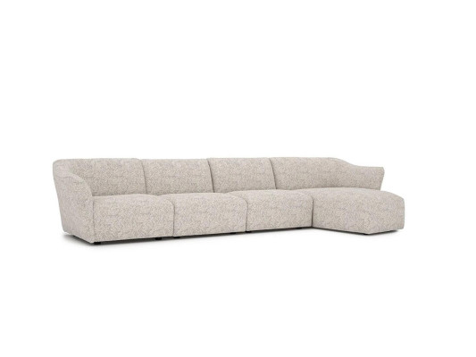 Sofá de salón en forma de L, conjunto de esquina de diseño, blanco, lujoso mueble tapizado.