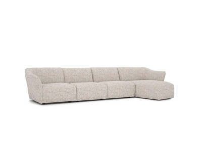 Sofá de salón en forma de L, conjunto de esquina de diseño, blanco, lujoso mueble tapizado.