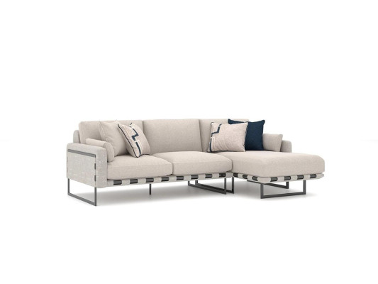 Sofá moderno Sofá tapizado Sofá de diseñador Sofá acolchado Forma en L Muebles de lujo