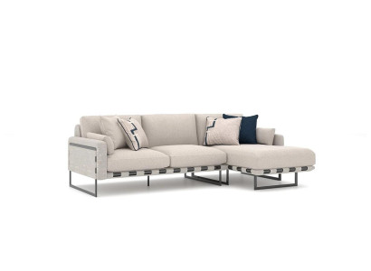Sofá moderno Sofá tapizado Sofá de diseñador Sofá acolchado Forma en L Muebles de lujo