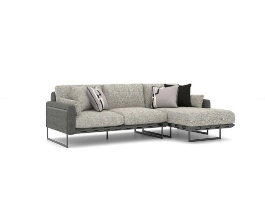 Sala de estar nuevo sofá en forma de L muebles de tapicería lujo diseño decoración.