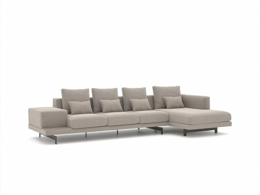 Muebles de lujo modernos, conjunto de sofás en forma de L, mobiliario de diseño de interiores.