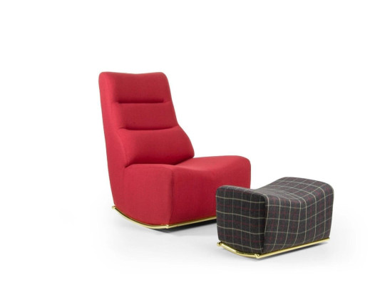 Conjunto de sala de estar 2 piezas sillón con taburete muebles modernos
