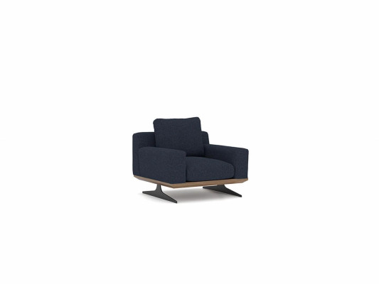 Sillón moderno Diseñador Mobiliario Lujo Tapizado Textil Sillón Nuevo