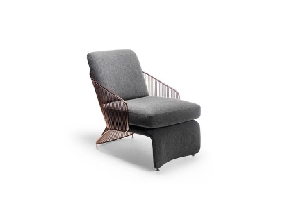 Sillón de lujo para sala de estar, mobiliario de diseño, muebles tapizados, sillón tapizado.