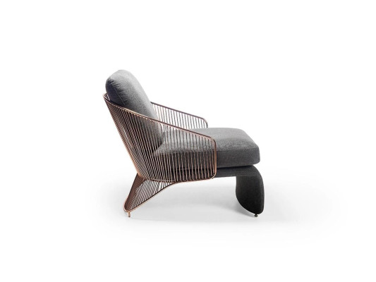 Sillón de lujo para sala de estar, mobiliario de diseño, muebles tapizados, sillón tapizado.