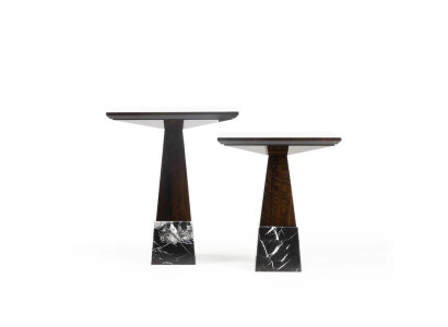 Marrón 2x conjunto de mesa auxiliar para sala de estar completo mesa de café mesa de centro