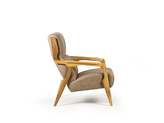 Diseño de sillón gris para sala de estar, tapizado en cuero de lujo, mobiliario acolchado.