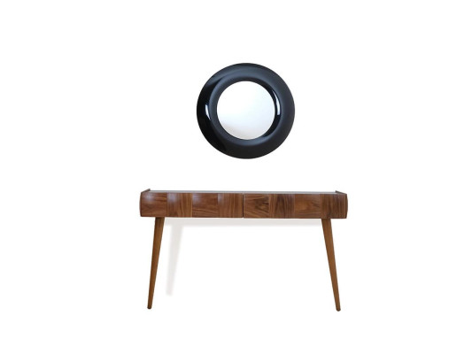 Consola cómoda moderna de madera con espejo de lujo para la sala de estar