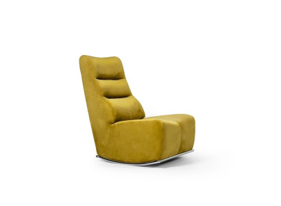 Sala de estar Amarillo Sillón Mueble Nuevo Decoración Diseñador Asiento Textil