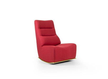 Silla roja de lujo para la sala de estar, asiento tapizado moderno, muebles de diseño.