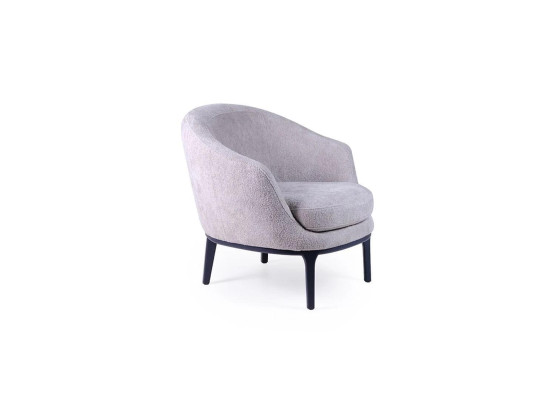 Diseñador de lujo Gris Sillón Acolchado Sofá Asiento Moderno Textil Muebles Acolchados