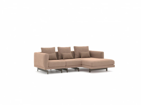 Muebles de diseñador en color beige, conjunto esquinero, muebles tapizados, sofá, sala de estar, sofá.