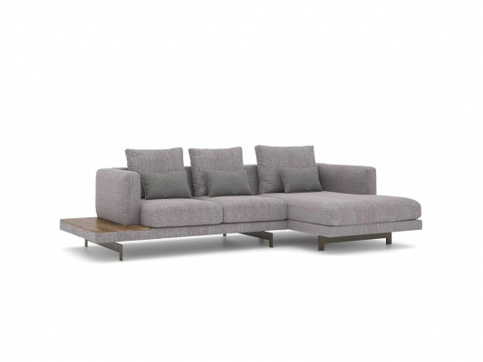 Conjunto de sala de estar, sofá esquinero en forma de L, gris, sofá, diseñador de muebles tapizados.