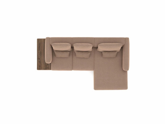 Sofá esquinero tapizado en forma de L beige Juego de muebles de diseño de esquina para sala de estar