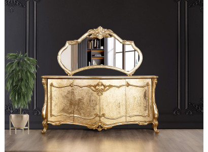 Aparador Espejo Lujo Cómoda Juego Muebles Cómodas Aparadores Oro