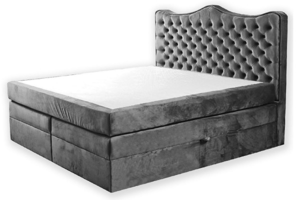 Cama somier Textil Cuero Hotel tapizado Cama Tela 180x200cm Muebles de terciopelo