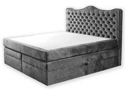 Cama somier Textil Cuero Hotel tapizado Cama Tela 180x200cm Muebles de terciopelo
