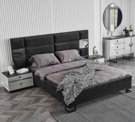 Cama de lujo Muebles de cama Dormitorio 180x200 cm Madera Diseño de camas Nueva