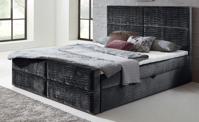 Cama tapizada de cuero Boxspring 200x200cm cama doble de hotel camas de lujo modernas nuevas