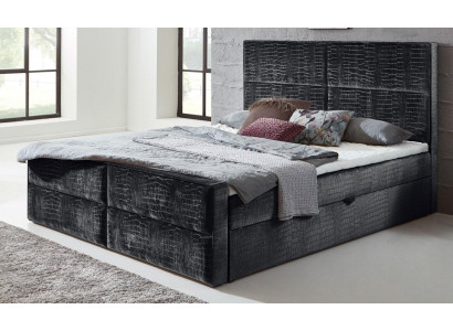 Cama tapizada de cuero Boxspring 200x200cm cama doble de hotel camas de lujo modernas nuevas