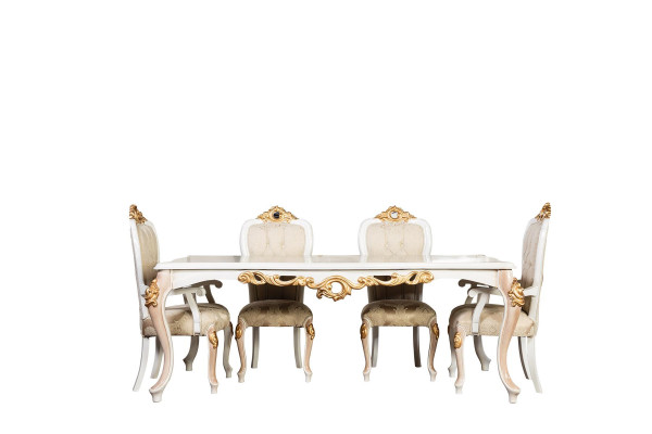 Mesa Clásico Lujo Madera Mesas Estilo Barroco Rococó Antiguo Comedor Sala de estar
