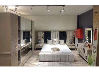 Juego de muebles de dormitorio modernos para comodidad contemporánea.