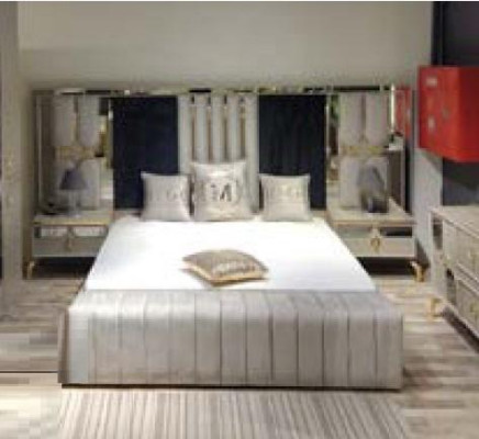 Juego de muebles de dormitorio modernos para comodidad contemporánea.