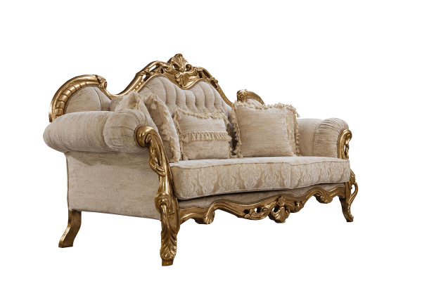 Sofá de 3 plazas de tela, sofás de tres plazas de lujo para la sala de estar estilo Chesterfield barroco.