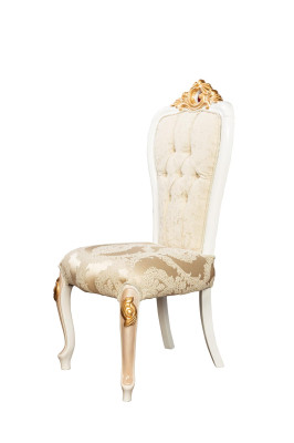 Silla Chesterfield clásica de un solo asiento en estilo barroco-rococó real.