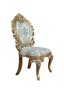 Silla de comedor tapizada sin reposabrazos, sillón de lujo para sala de estar.