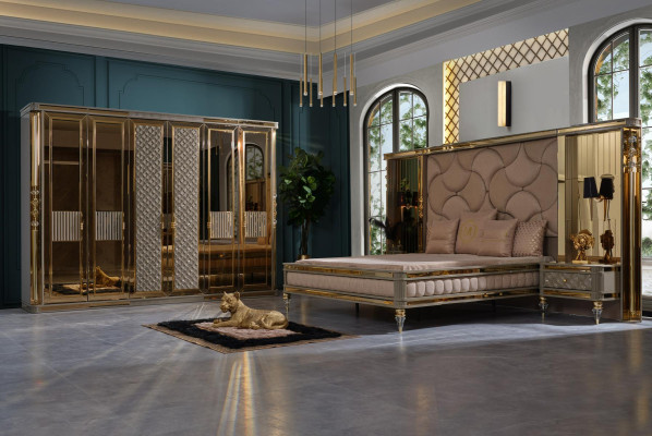 Conjunto de dormitorio de lujo para un confort exigente.