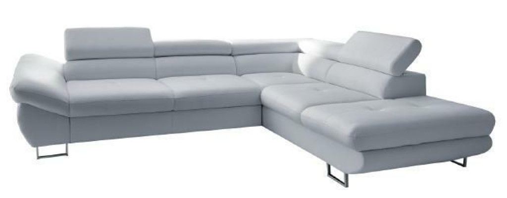 Sofá esquinero Eck Wahl de cuero tela acolchado textil cama + caja sofá esquina conjunto