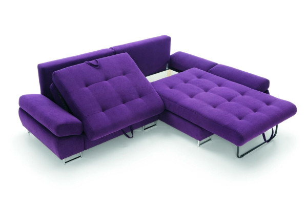 Eleganc Sofá esquinero en L de tela para sala de estar, sofás de diseño moderno.
