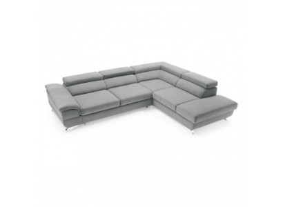 Sofá cama funcional de tela para la sala de estar.